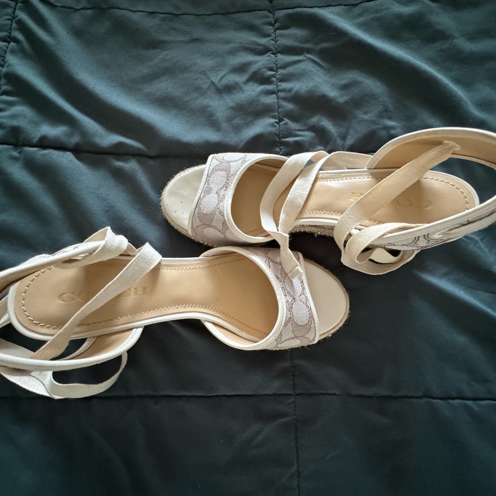 Coach open toe espadrilles, rarely worn, excellent condition